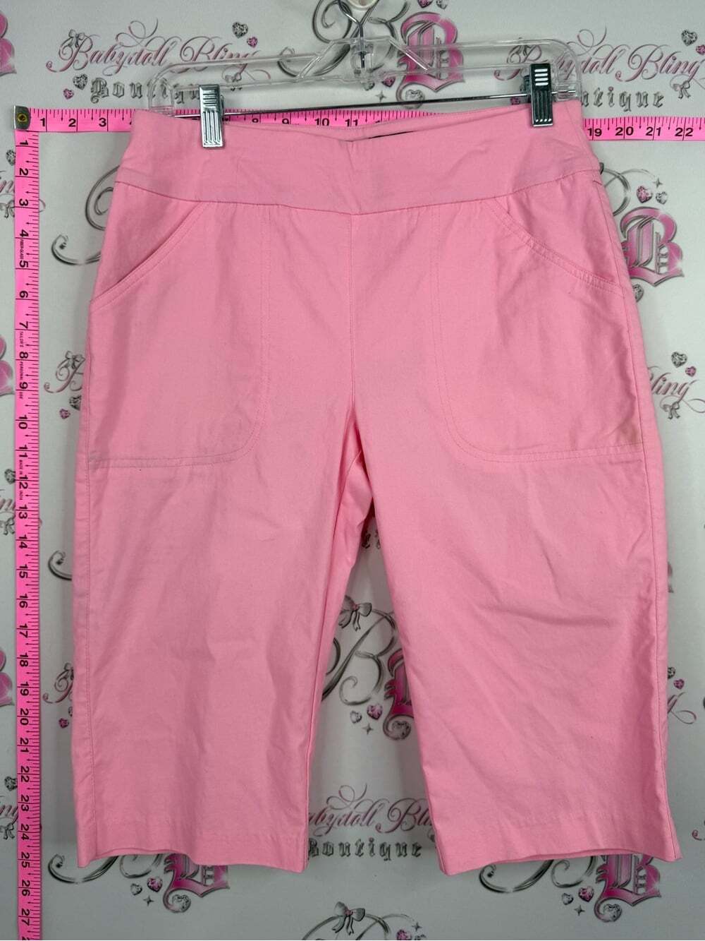 jamie sadock capri pants or shorts Pink Pull-On Capri Pants